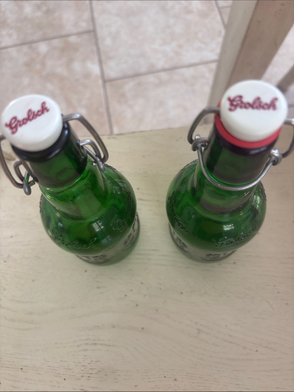 Grolsch Green Glass Swing-Top Bottles (2)